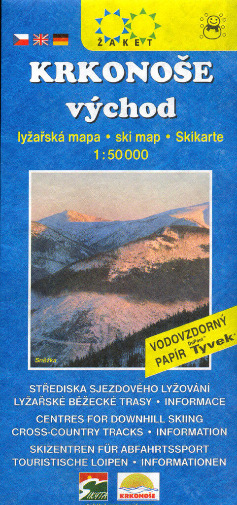 Krkonoše - východ lyžařská mapa 1:50 000
