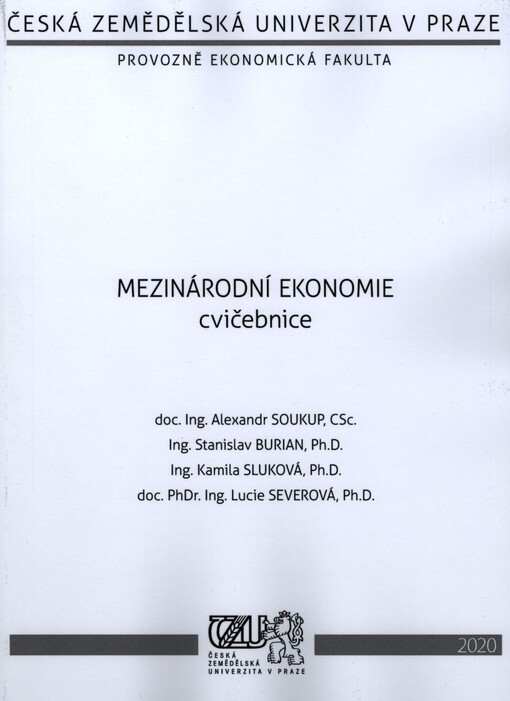 Mezinárodní ekonomie: cvičebnice, Vyd. 1.