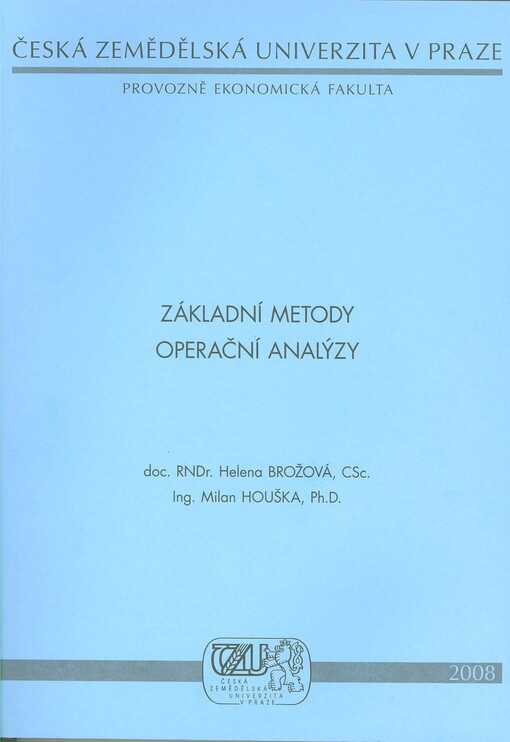 Základní metody operační analýzy