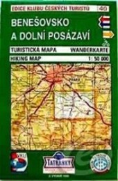 Benešovsko a Dolní Posázaví turistická mapa 1:50 000