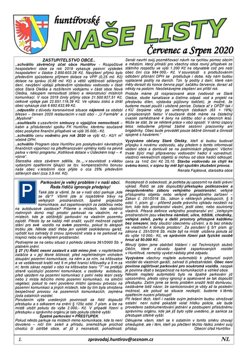 Naše listy : měsíčník pro občany obcí Huntířov, Nová a Stará Oleška