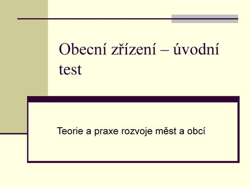 Obecní zřízení: studijní text pro distanční vzdělávání