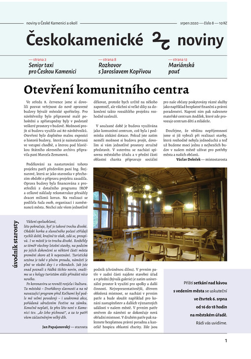Českokamenické noviny : informační list Městského úřadu