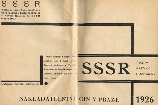 SSSR : úvahy, kritiky, poznámky : kniha delegace Společnosti pro hospodářské a kulturní sblížení s Novým Ruskem