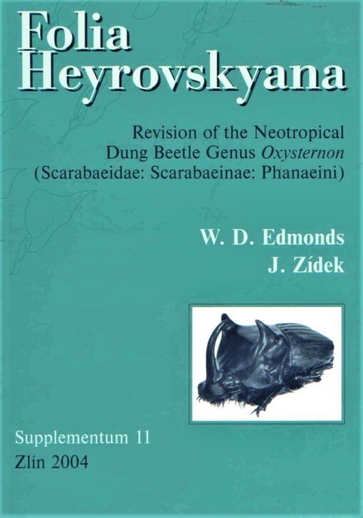 Revision of the neotropical dung beetle genus Oxysternon (Scarabaeidae: Scarabaeinae: Phanaeini)