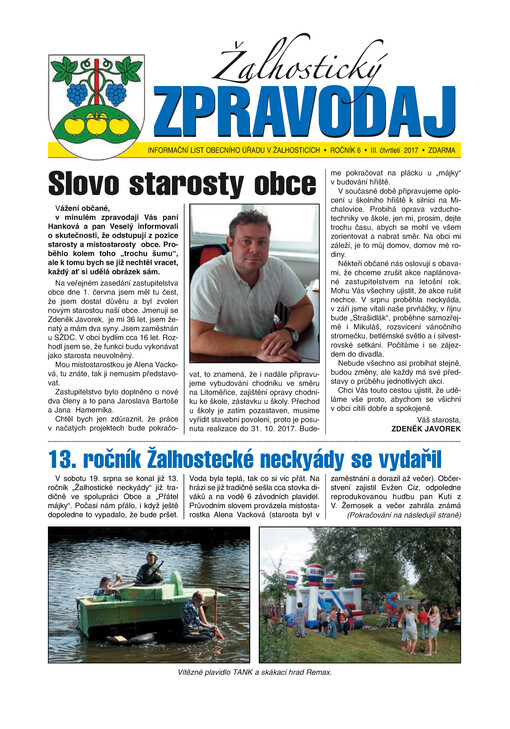 Žalhostický zpravodaj : informační list obecního úřadu Žalhostice