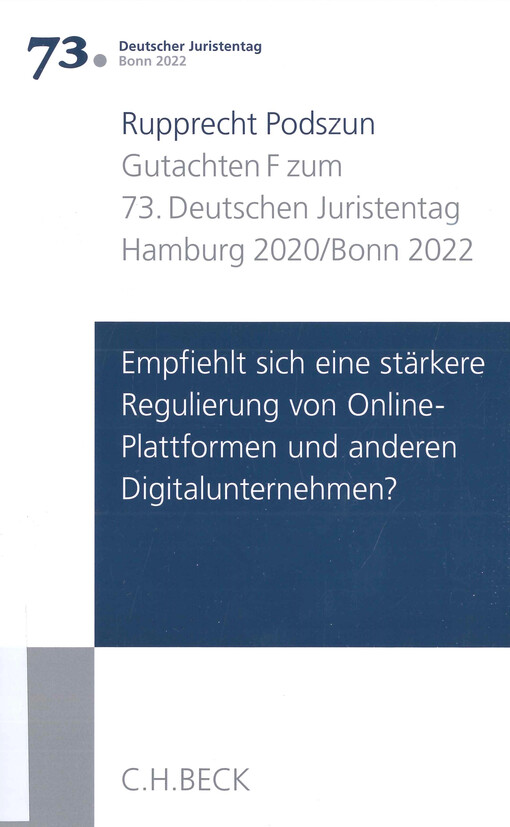Empfiehlt sich eine stärkere Regulierung von Online-Plattformen und anderen Digitalunternehmen?
