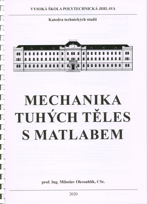 Mechanika tuhých těles s Matlabem