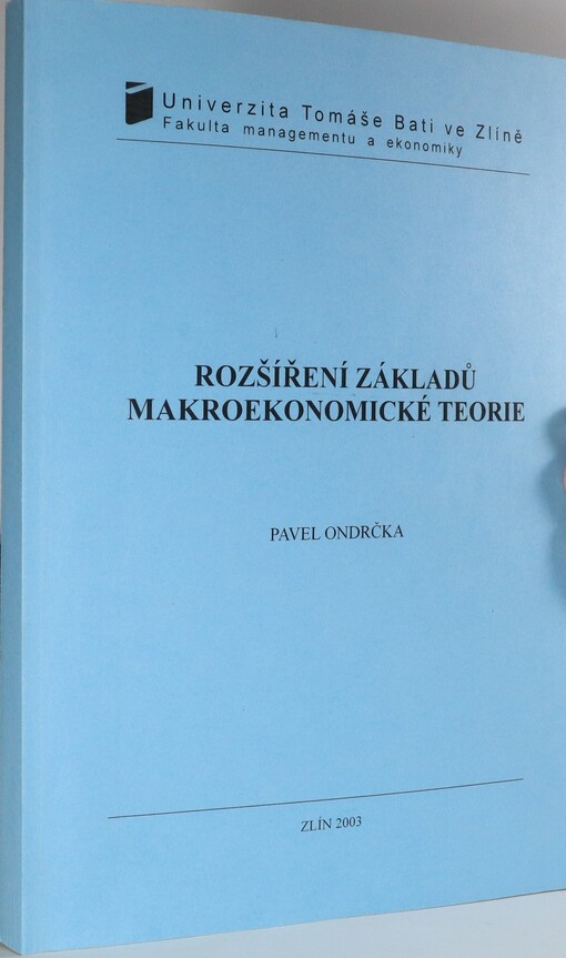 Rozšíření základů makroekonomické teorie, Vyd. 1.