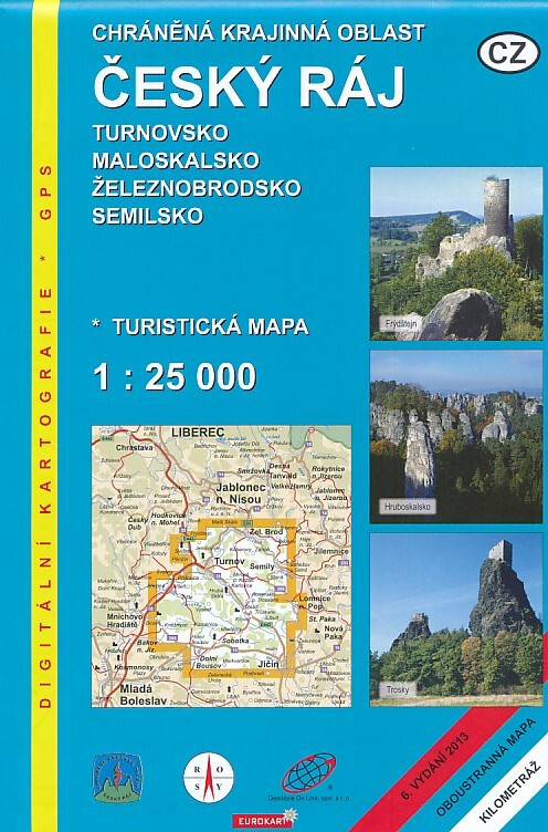 Chráněná krajinná oblast Český ráj Turnovsko, Maloskalsko, Železnobrodsko, Semilsko : mapa turistická a cykloturistická 1:25 000