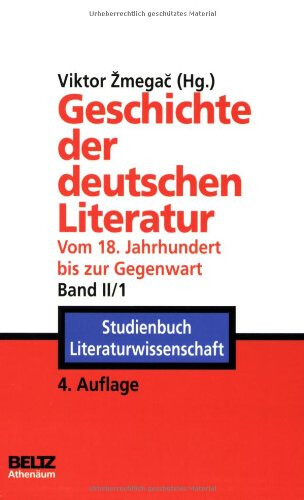 Geschichte der deutschen Literaur : vom 18. Jahrhundert bis zur Gegenwart