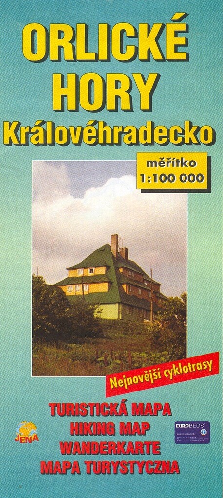 Orlické hory, Královéhradecko turistická mapa 1:100^000 : nejnovější cyklotrasy