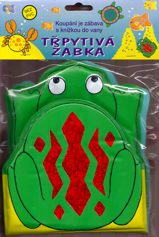 Třpytivá žabka koupání je zábava s knížkou do vany