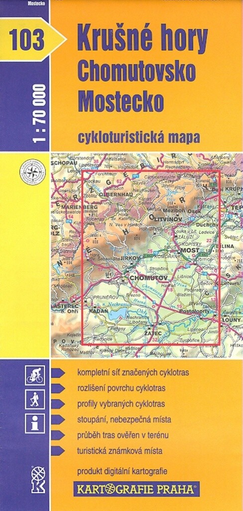 Krušné hory Chomutovsko, Mostecko : cykloturistická mapa