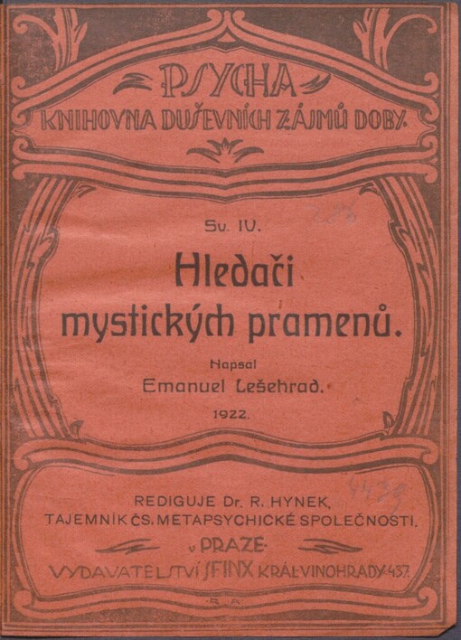 Hledačí mystických pramenů: [essaye]