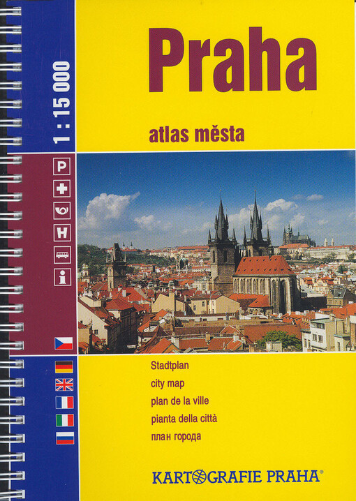 Aktuální atlas Prahy 1:15^000 Prag : Prague : [souřadnicový systém pro GPS : nejpodrobnější mapový průvodce