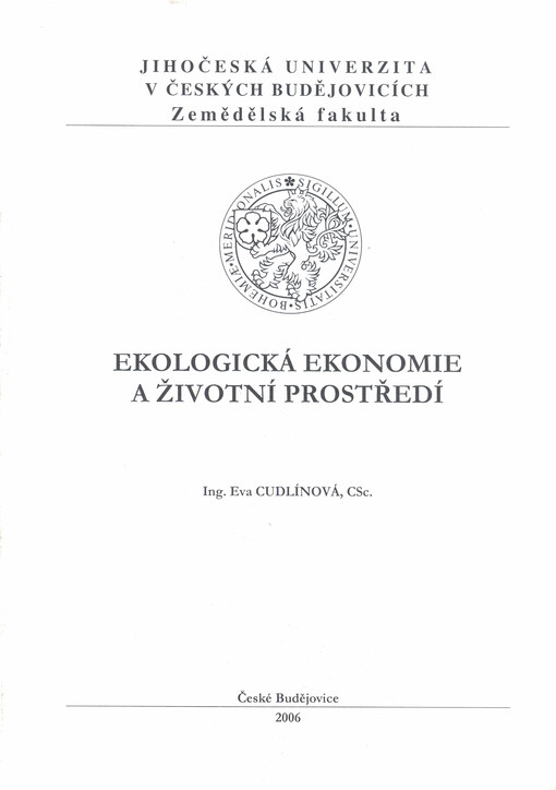 Ekologická ekonomie a životní prostředí