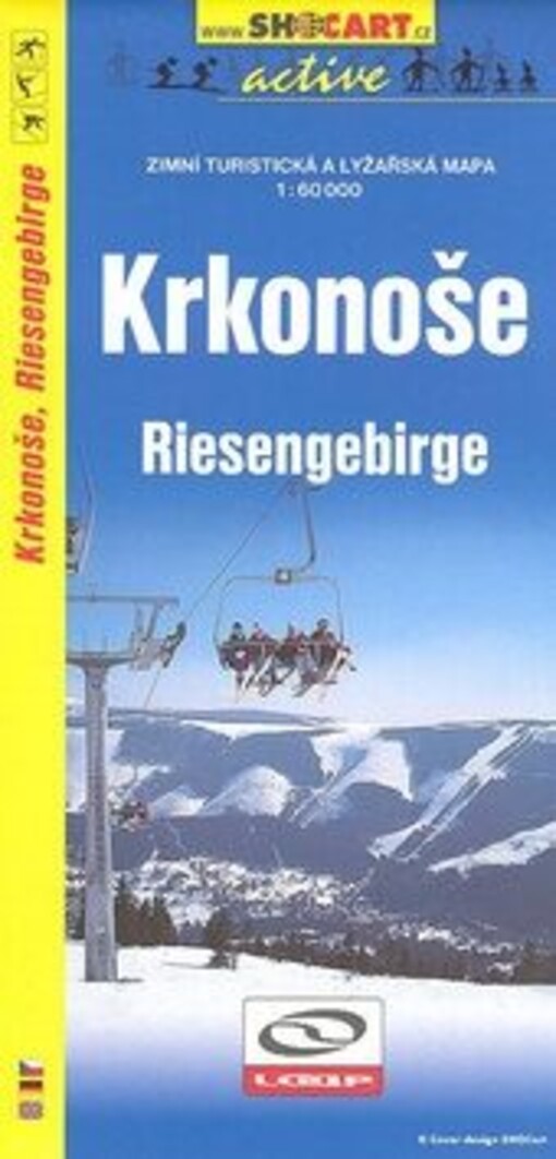 Krkonoše zimní turistická a lyžařská mapa 1:60^000 : lyžařské trasy, sjezdové areály = Riesengebirge