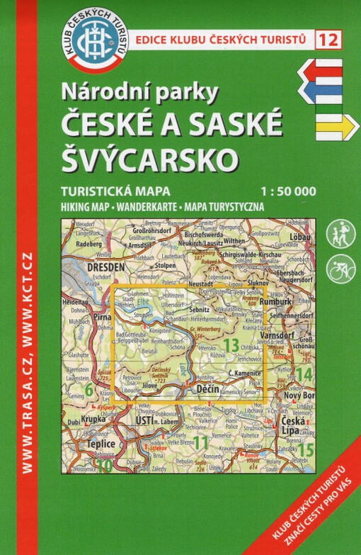 Národní parky České a Saské Švýcarsko turistická mapa 1:50 000