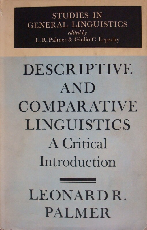 Descriptive and comparative linguistics : a critical introduction