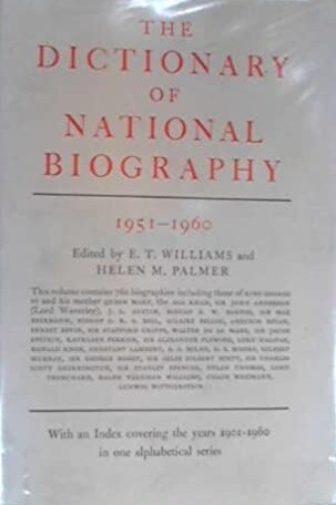 Dictionary of National Biography: 7th Supplement: 1951-1960 (Dictionary of National Biography Supplement)