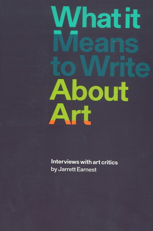 What it Means to Write About Art