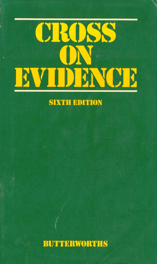 Cross on Evidence