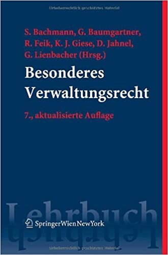 Besonderes Verwaltungsrecht (Springers Kurzlehrb Cher Der Rechtswissenschaft) (German Edition)