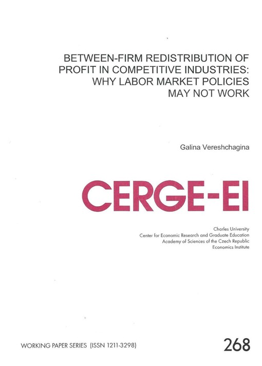 Between-firm redistribution of profit in competitive industries: why labor market policies may not work