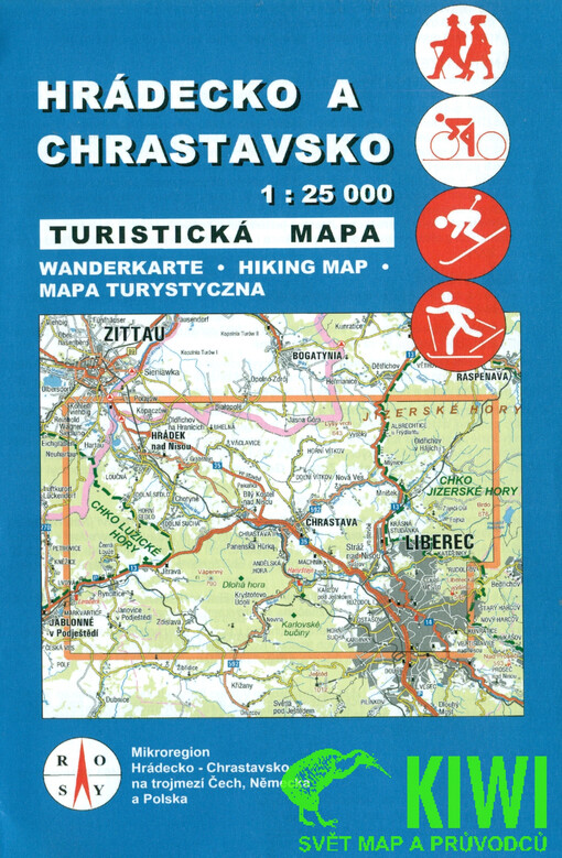 Hrádecko a Chrastavsko turistická mapa 1:25^000 : mikroregion Hrádecko-Chrastavsko na trojmezí Čech, Německa a Polska