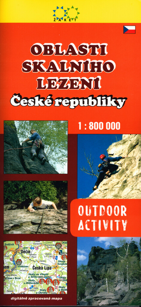 Oblasti skalního lezení České republiky -- 1:800 000