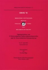 Drehscheibe E-Mitteleuropa : Information: Produzenten, Vermittler, Nutzer : die gemeinsame Zukunft : Tagungsberichte vom 9. Österreichischen Online-Informationstreffen und 10. Österreichischen Dokumentartag : 24.-27. April 2001 Universität Graz