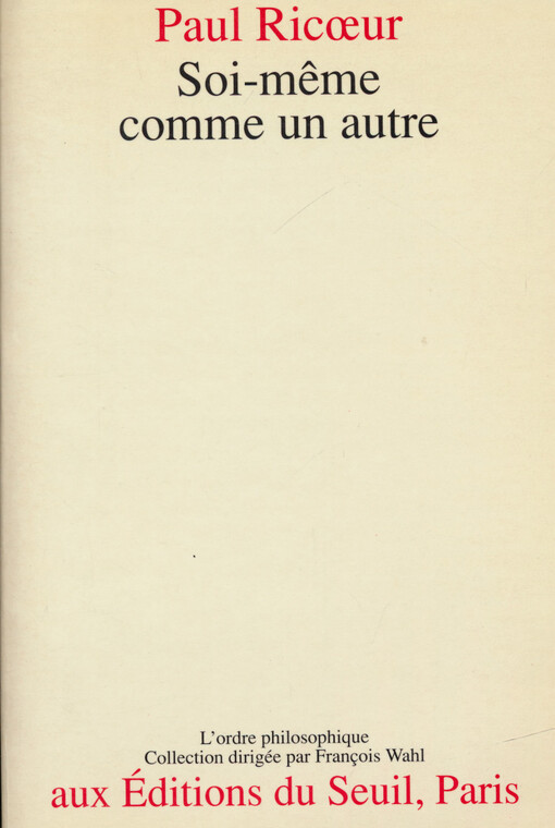 Soi-même comme un autre