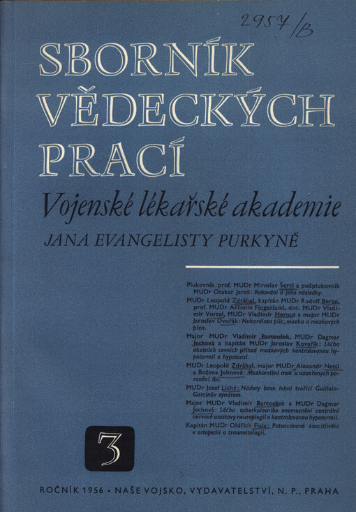 Sborník prací Vojenské lékařské akademie