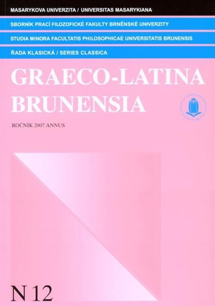 Sborník prací Filozofické fakulty brněnské univerzity. Řada klasická (N) = Studia minora Facultatis philosophicae Universitatis Brunensis. Series classica. Graeco-latina brunensia