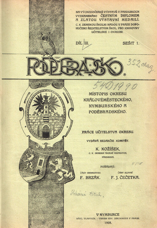Poděbradsko : obraz minulosti i přítomnosti. Díl III. Část první, Místopis okresu Královéměsteckého