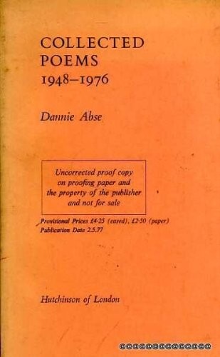 Dannie Abse, Collected Poems 1948-76