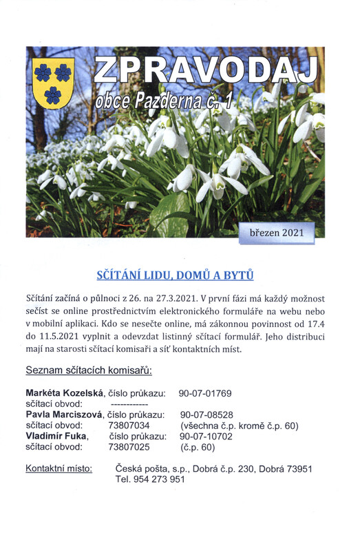 Zpravodaj obce Pazderna