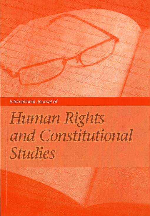 International journal of human rights and constitutional studies