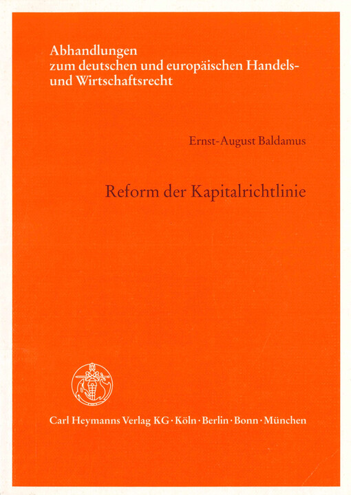 Reform der Kapitalrichtlinie