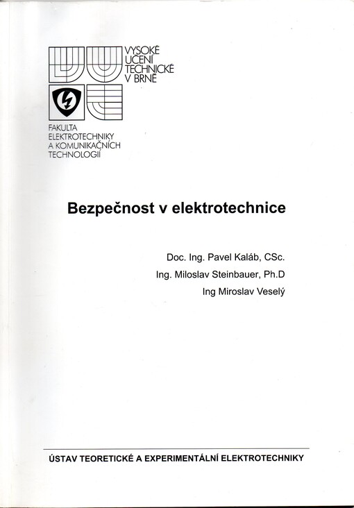 Bezpečnost v elektrotechnice: pracovní sešit