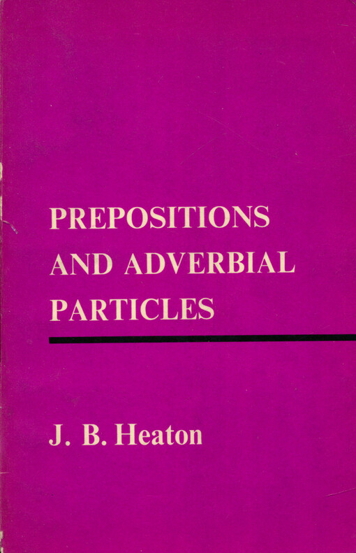 Prepositions and adverbial particles