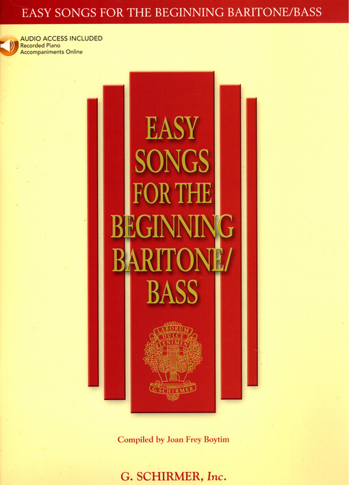 Easy songs for the beginning baritone / bass