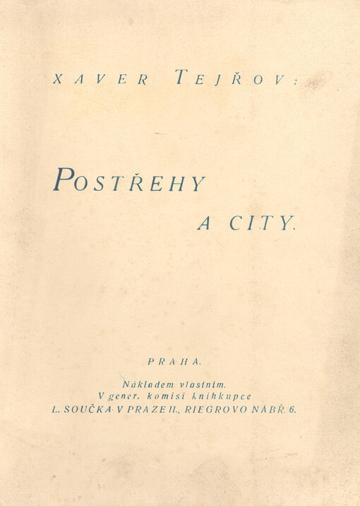 Postřehy a city : (kniha sonetů)