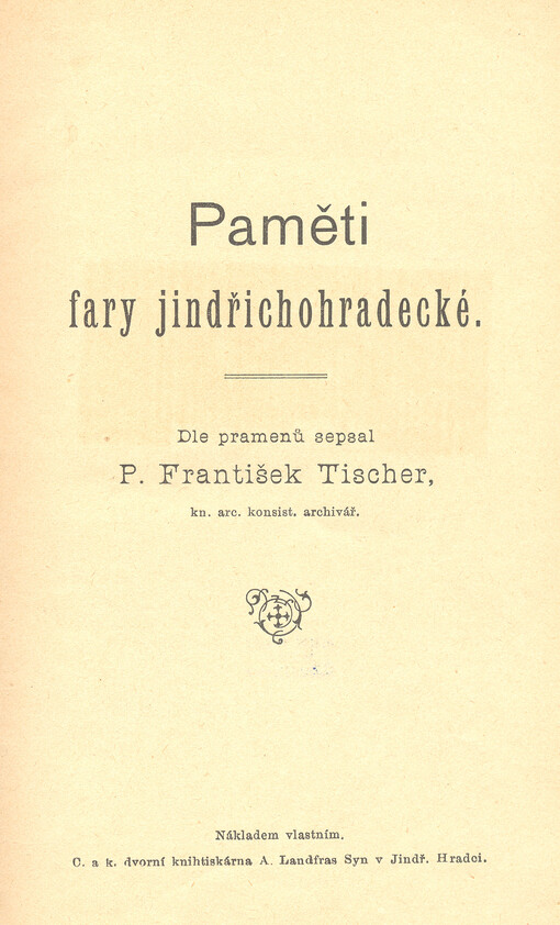 Paměti fary jindřichohradecké