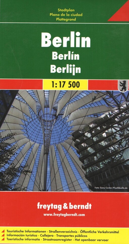 Berlin 1:17 500 Stadtplan : touristische Informationen, Strassenverzeichnis, öffentliche Verkehrsmittel = Berlin 1:17 500 : plano de la ciudad : informacion turistica, callejero, transportes públicos = Berlijn 1:17 500 : plattegrond : toeristische informa