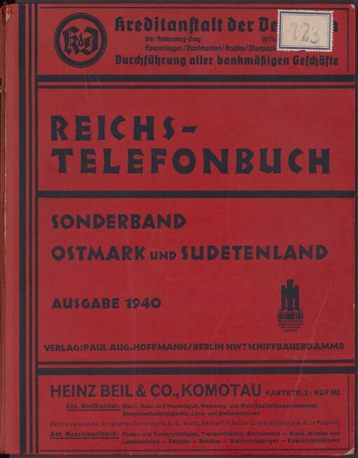 Reichs-Telefonbuch (Telephon-Adressbuch für das deutsche Reich) 