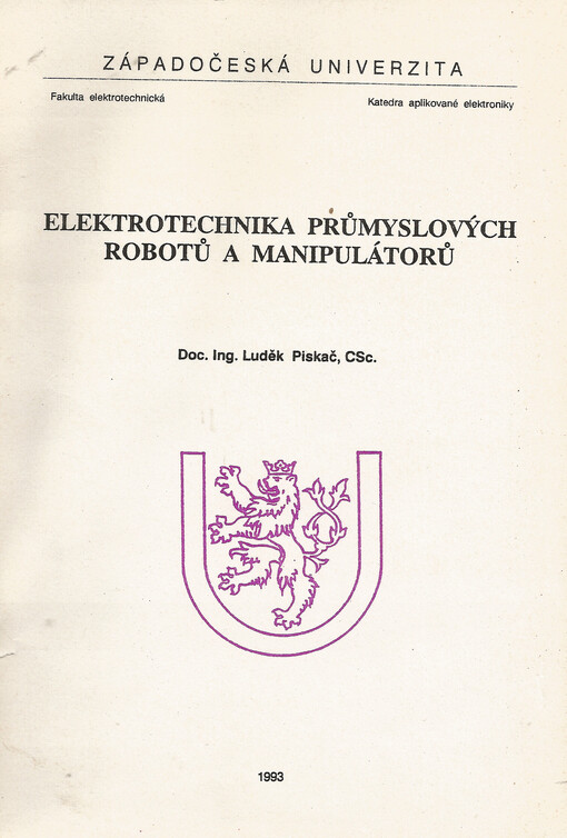 Elektrotechnika průmyslových robotů a manipulátorů