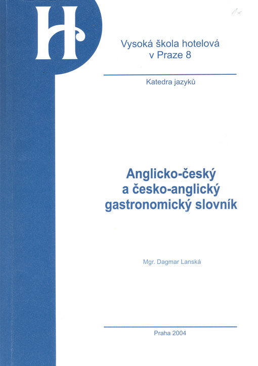 Anglicko-český a česko-anglický gastronomický slovník