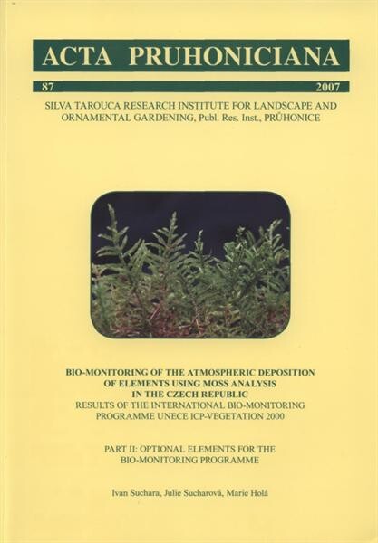 Bio-monitoring of the atmospheric deposition of elements in the Czech Republic : results of the international bio-monitoring programme 2000. Part II., Optional elements determined in the Czech bio-monitoring programme UNECE ICP-Vegetation 2000 = Biomonito